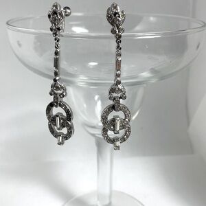 New Non pierced earrings silver and stoned